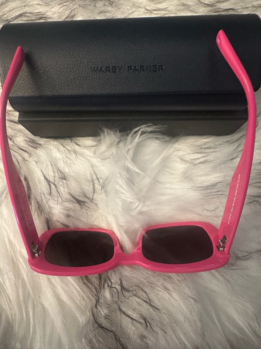 ASAP NAST X Warby Parker Hot Pink Rectangular Sunglasses - Picture 2 of 3